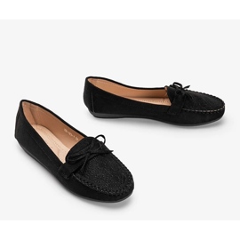 Mocassins noirs à motif Maura ajouré le noir 2