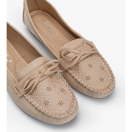 Mocassins beiges à motif Maura ajouré 1
