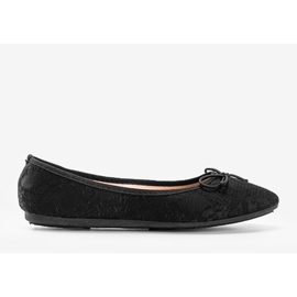 Ballerines en dentelle noire Alessandra 2