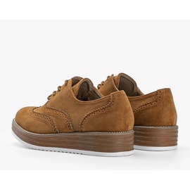 Chaussures en daim marron avec une semelle haute Kenya brun 2