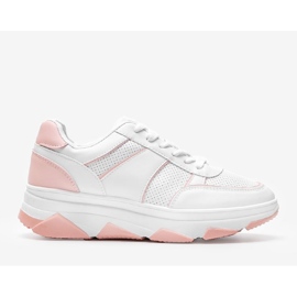 Baskets blanches et roses Julissa 1