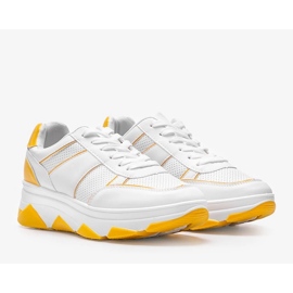 Baskets blanches et jaunes Julissa 1