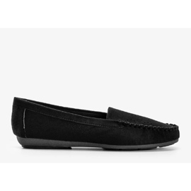 Mocassins noirs à bout ajouré Justine le noir 1