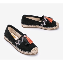 Espadrilles noires à pompons Alyana 1