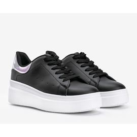 Baskets noires avec insert holographique Lillian le noir 1