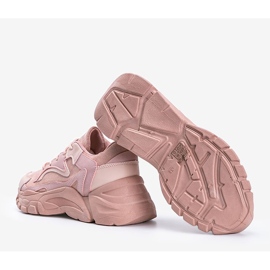 Baskets en éco-daim rose Abbie 2