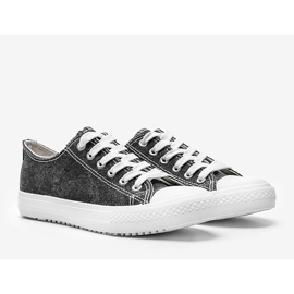 Baskets Cora noires brillantes 1