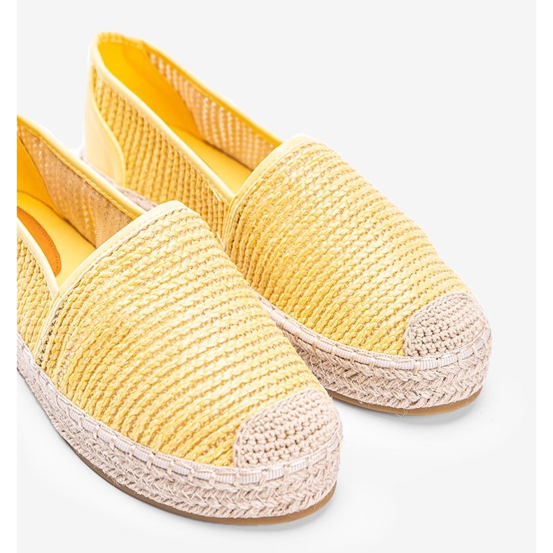 Espadrilles tissées jaune Carly 1