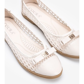 Ballerines ajourées beige Kaley 1