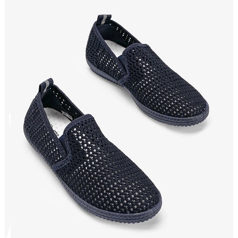 Baskets ajourées bleu marine Mallory 1