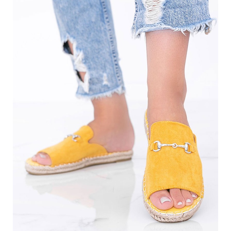 Chaussons moutarde à boucle Roseau jaune 1
