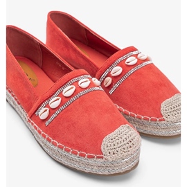 Espadrilles orange à coquillages Sea Side 1