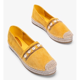 Espadrilles moutarde à coquillages Sea Side jaune 2