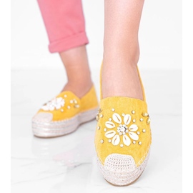 Espadrilles moutarde sur semelle épaisse Mrs Nicki jaune 1