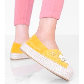 Espadrilles moutarde sur semelle épaisse Mrs Nicki jaune 2