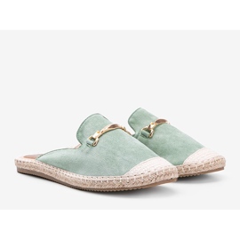 Pantoufles Women World vertes avec boucle 1