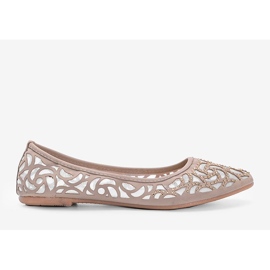 Ballerines ajourées beiges Allez ! blanche 1