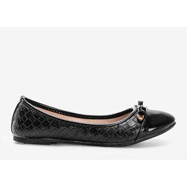 Ballerines noires à motif Broadway tressé le noir 1