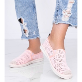 Espadrilles en dentelle rose Tropical Sun gris 1