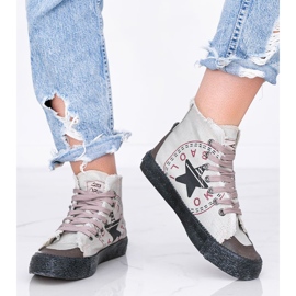 BM Baskets montantes femme Nadi grises 1