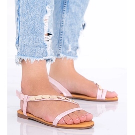 Sandales holographiques Pink Moon pour femmes rose 1 Sandales holographiques Pink Moon pour femmes rose 1