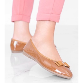 Ballerines vernies marron à nœud Yoko brun 1
