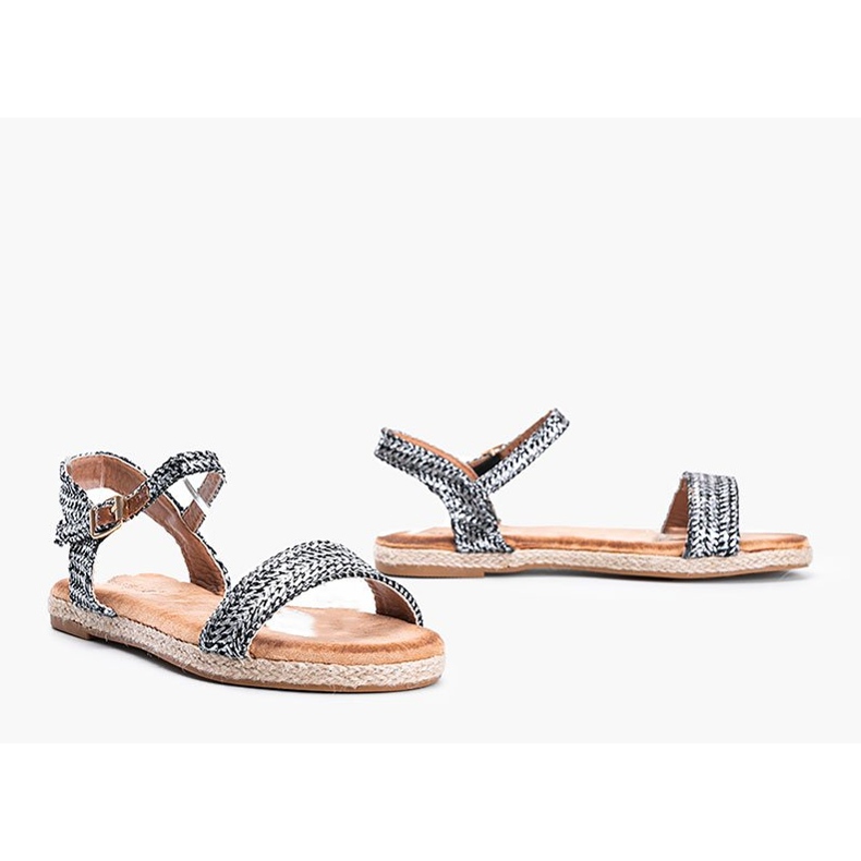 Sandales pour femmes noires et argentées de Baleria le noir 1 Sandales pour femmes noires et argentées de Baleria le noir 1