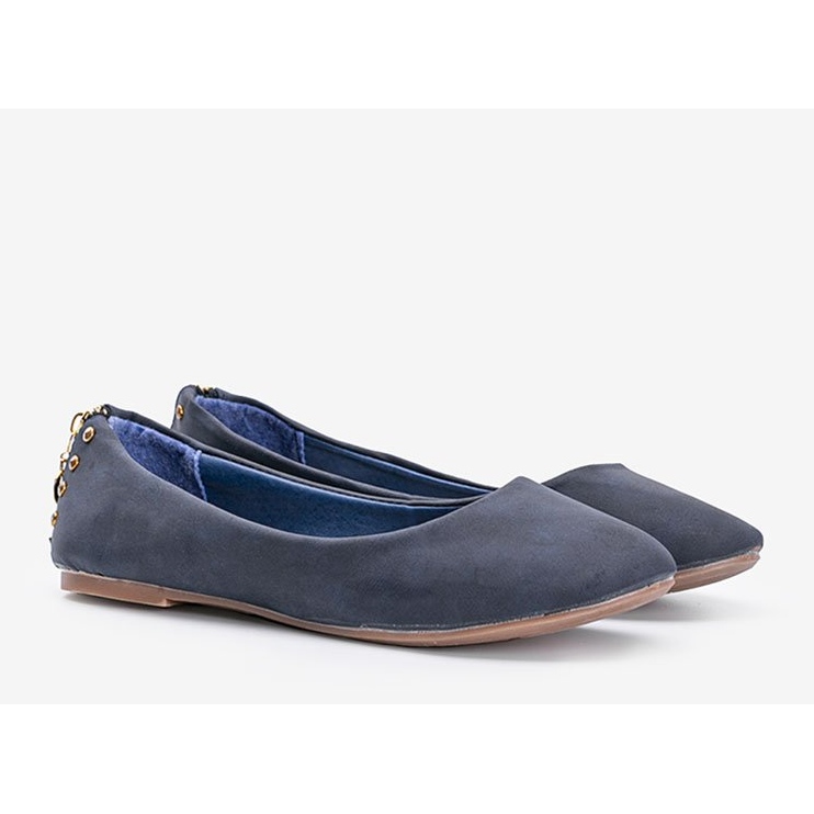 Ballerines bleu marine Sixth Avenue noir 1