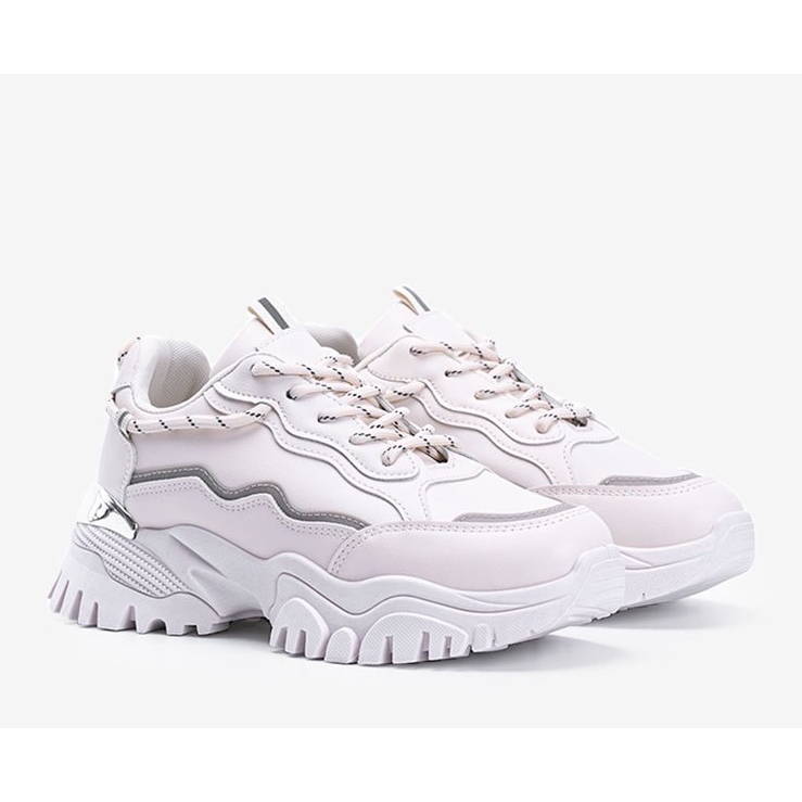 Baskets beiges à semelle épaisse Desiare 1