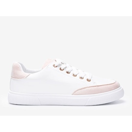 Baskets Brighton blanches et beiges 1