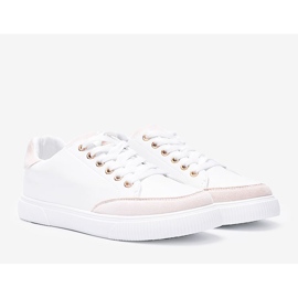 Baskets Brighton blanches et beiges 2