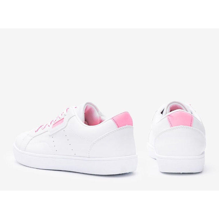 Baskets Boomshom roses et blanches 1 Baskets Boomshom roses et blanches 1