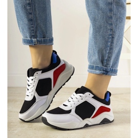 BM Baskets noires et blanches avec inserts Training colorés 2