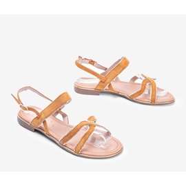 Sandales femme Rosina beiges jaune 2