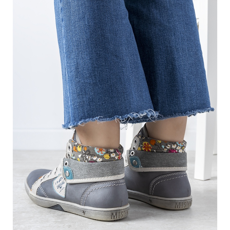 Baskets montantes pour femmes grises de Niente 1 Baskets montantes pour femmes grises de Niente 1