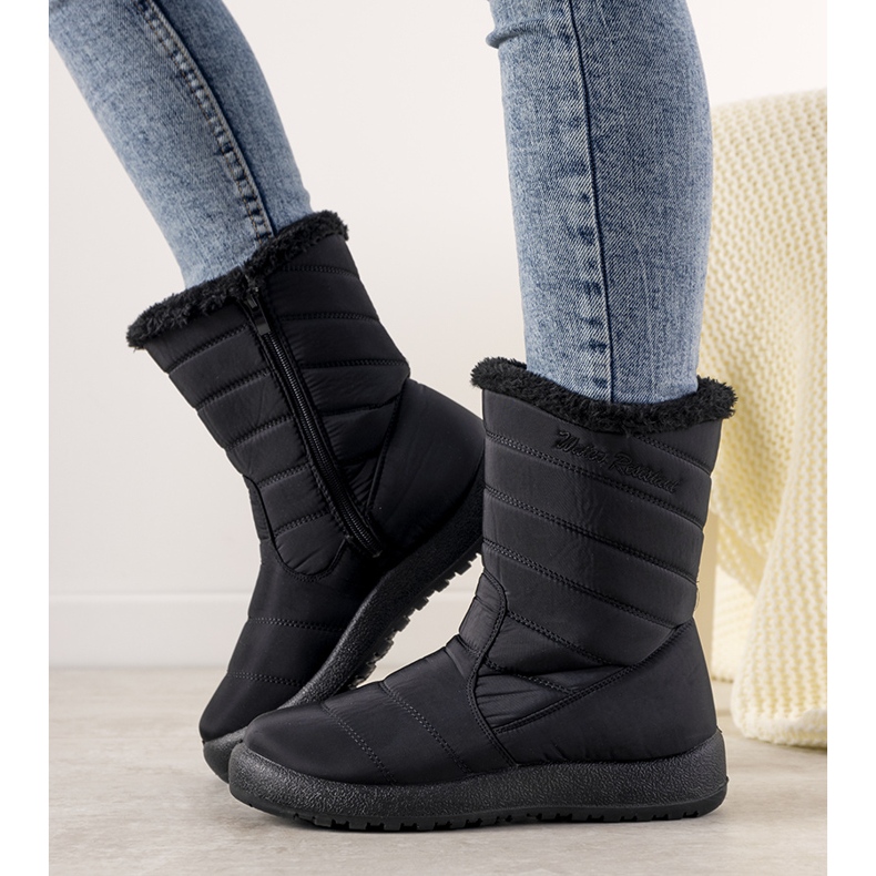 Bottes de neige pour femmes noires de Mirage le noir 1 Bottes de neige pour femmes noires de Mirage le noir 1