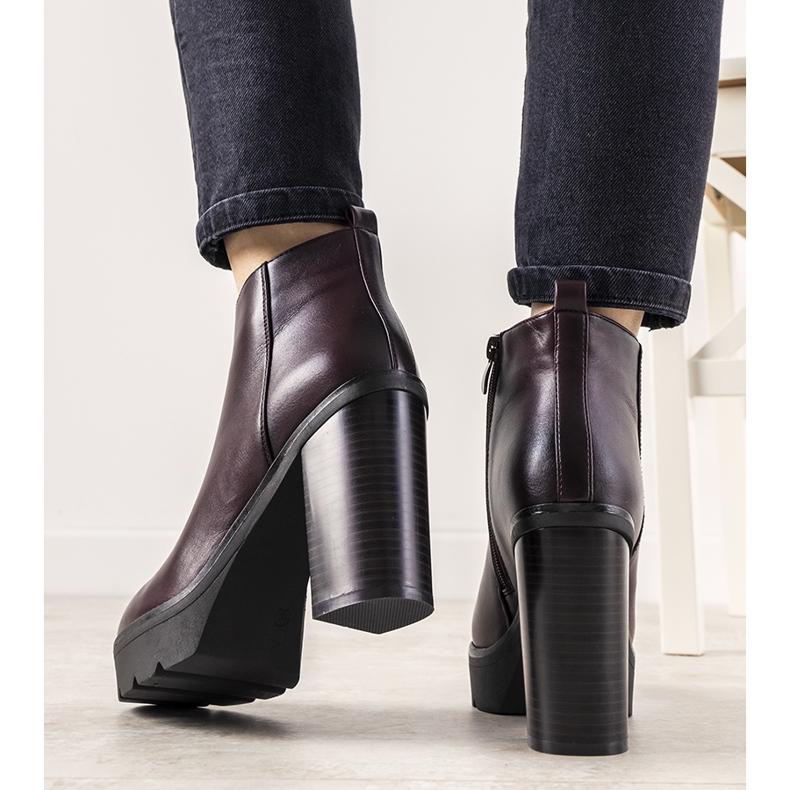 Bottes bordeaux classiques sur le poteau pour les femmes My Need rouge 1