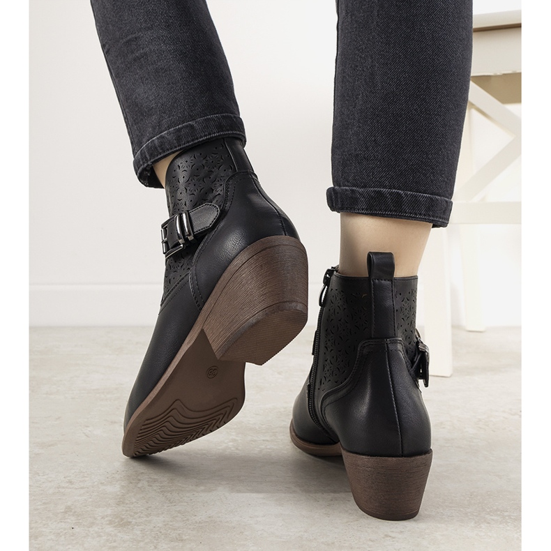 Boots Jodhpur noires à boucle Monroy le noir 1