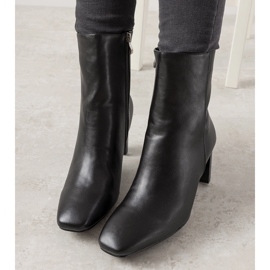 Bottines noires à talons étroits Elementary le noir 1
