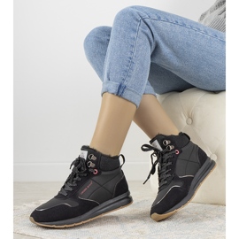 Baskets hiver femme Cross Jeans Serna noires le noir 1