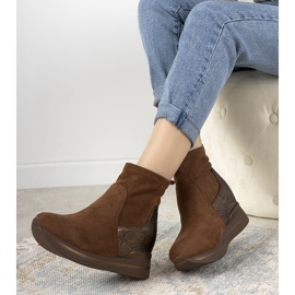 Baskets marron avec empiècement en peau de serpent Garibay brun 1 Baskets marron avec empiècement en peau de serpent Garibay brun 1