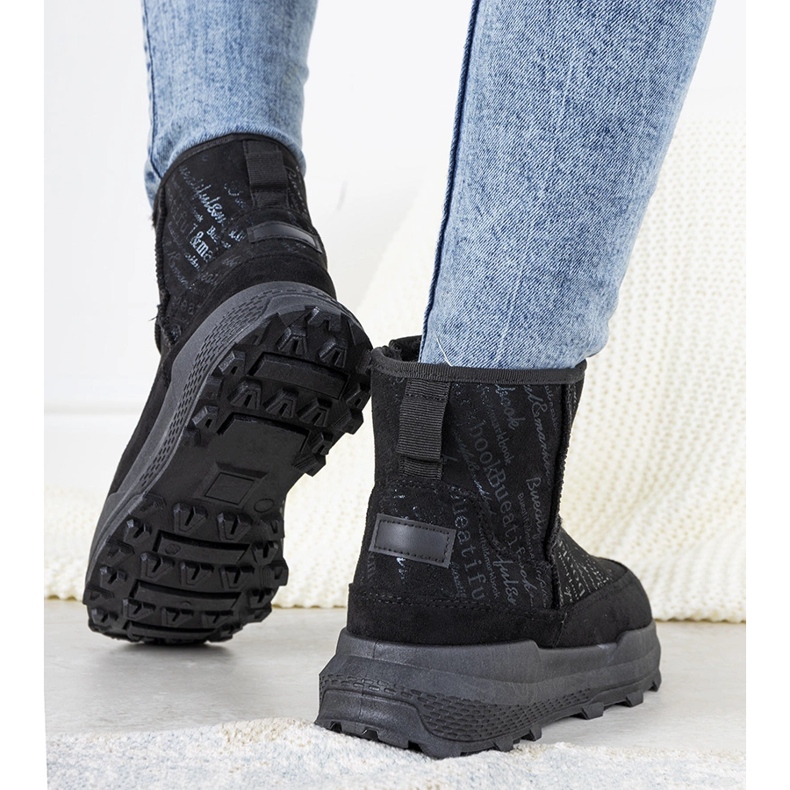 Bottes de neige Crescent noires pour femmes le noir 1