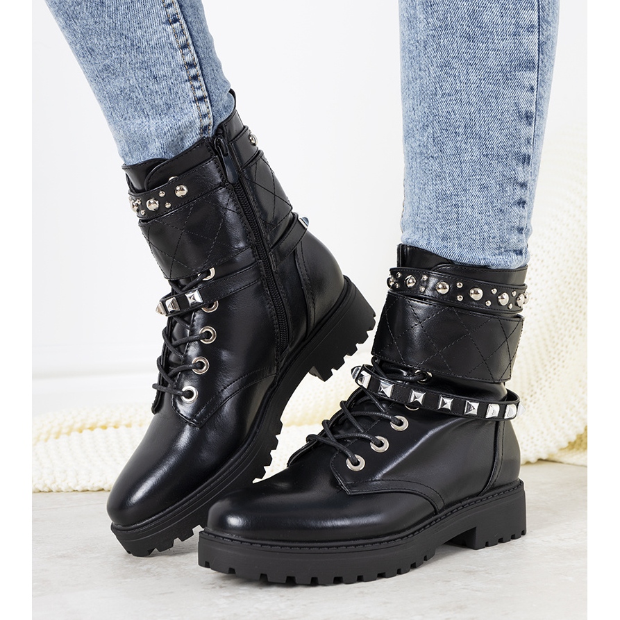 Bottines plates Lapierre noires le noir