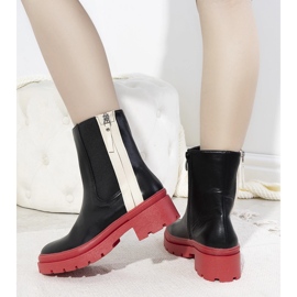 Boots noires à rayure Albina le noir 1