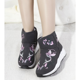 BM Bottes de neige grises avec broderie Jamil 1 BM Bottes de neige grises avec broderie Jamil 1