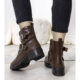 Boots Santos marron avec fermoir décoratif brun 1