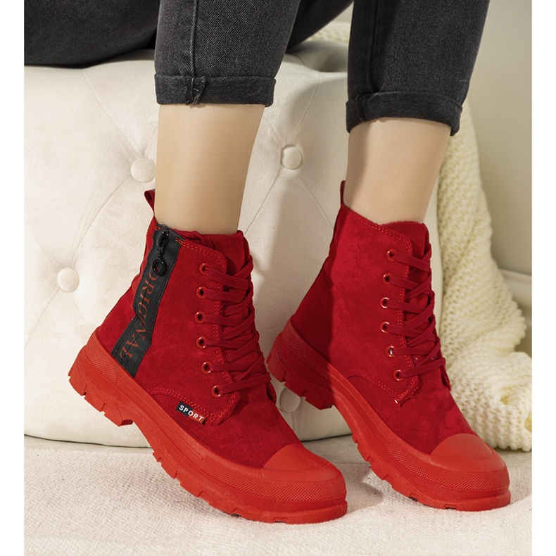 Bottes chaudes femme rouges Goris 1