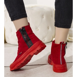 Bottes chaudes femme rouges Goris 2