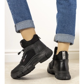 Boots femme noires isolées avec élastique Adalgis le noir 1