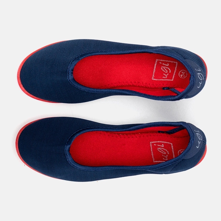 Ballerines enfant Geneseo marine et rouge bleu 1